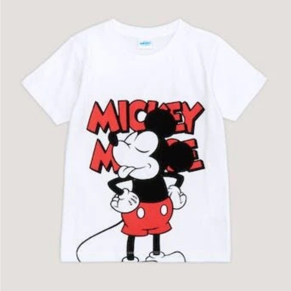 Unisex White Mickey Mouse Top brand new size 5